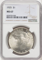 1925 Peace Dollar NGC MS67 (770353001)