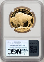 2008-W $50 One-Ounce Gold Buffalo .9999 Fine Gold Brown Label NGC PF70 (767981002)