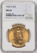 1926-S $20 Saint-Gaudens Double Eagle NGC MS64 (769563063)