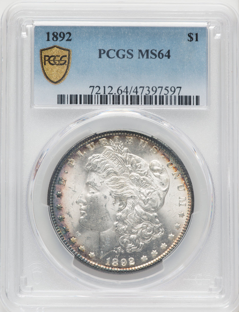 1892 Morgan Dollar PCGS MS64 (768363002)