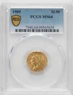 1909 $2.50 Indian Quarter Eagle PCGS MS64 (768877008)