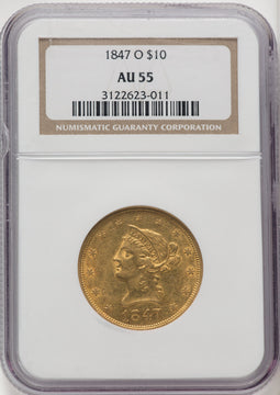 1847-O $10 Liberty Eagle NGC AU55 (769904077)