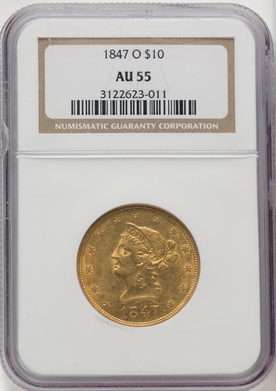 1847-O $10 Liberty Eagle NGC AU55 (769904077)