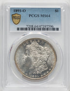 1891-O Morgan Dollar PCGS MS64