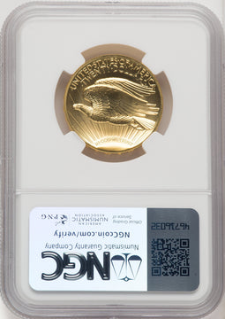 2009 $20 One-Ounce Gold Ultra High Relief Twenty Dollar Brown Label NGC MS70 (769734002)