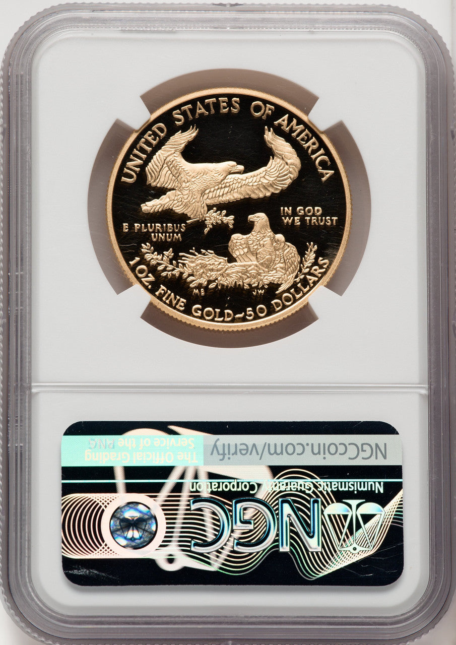 2020-W $50 One-Ounce Gold Eagle NGC PF70 Moy