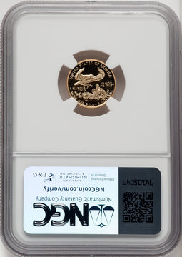 1993-P $5 Tenth-Ounce Gold Eagle Brown Label NGC PF70 (770321001)