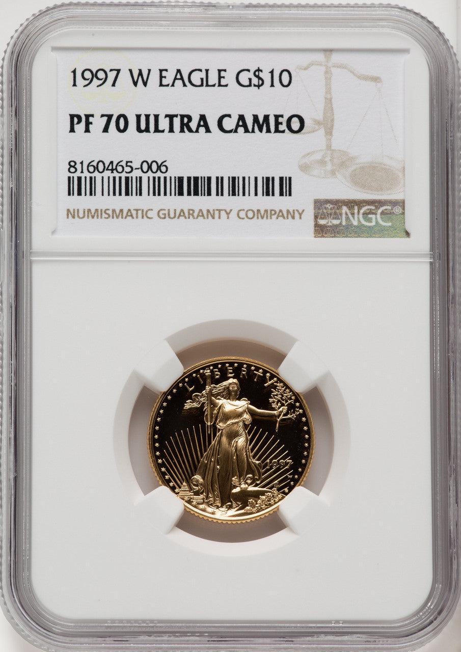 1997-W $10 Quarter-Ounce Gold Eagle NGC PF70