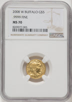2008-W Gold Buffalos 4-Coin Set NGC MS70