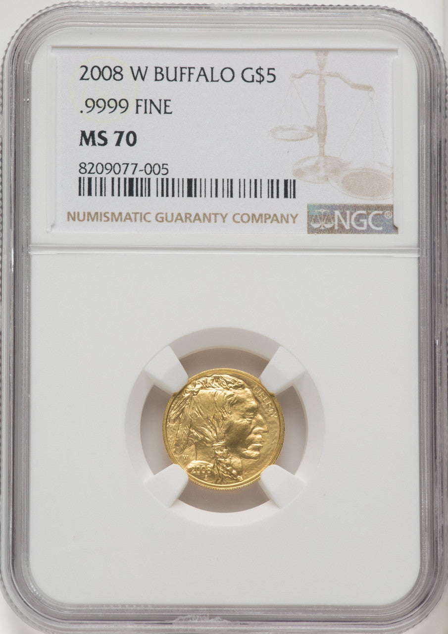 2008-W Gold Buffalos 4-Coin Set NGC MS70