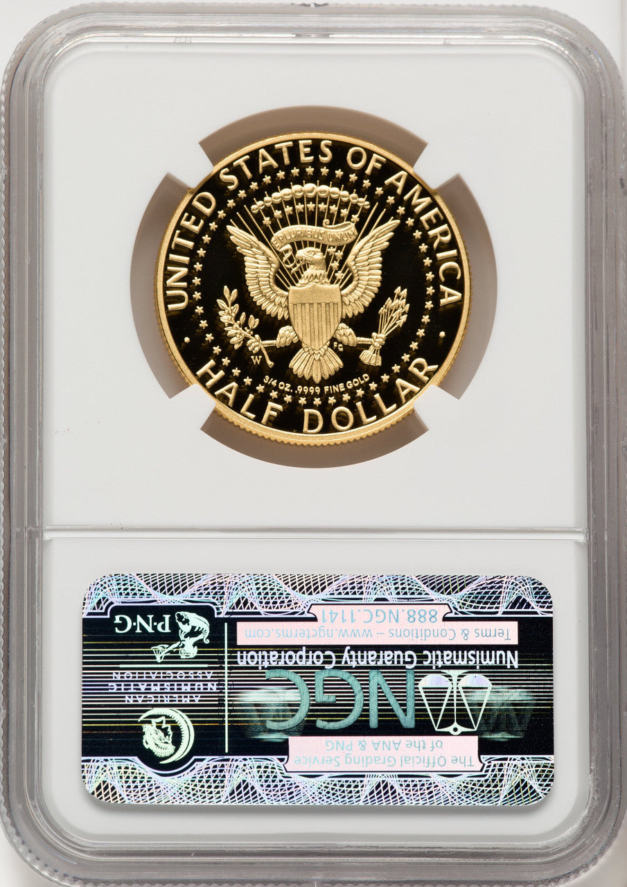 2014-W 50C Kennedy Gold 50th Anniversary FS Proof Kennedy Half Dollar NGC PR70