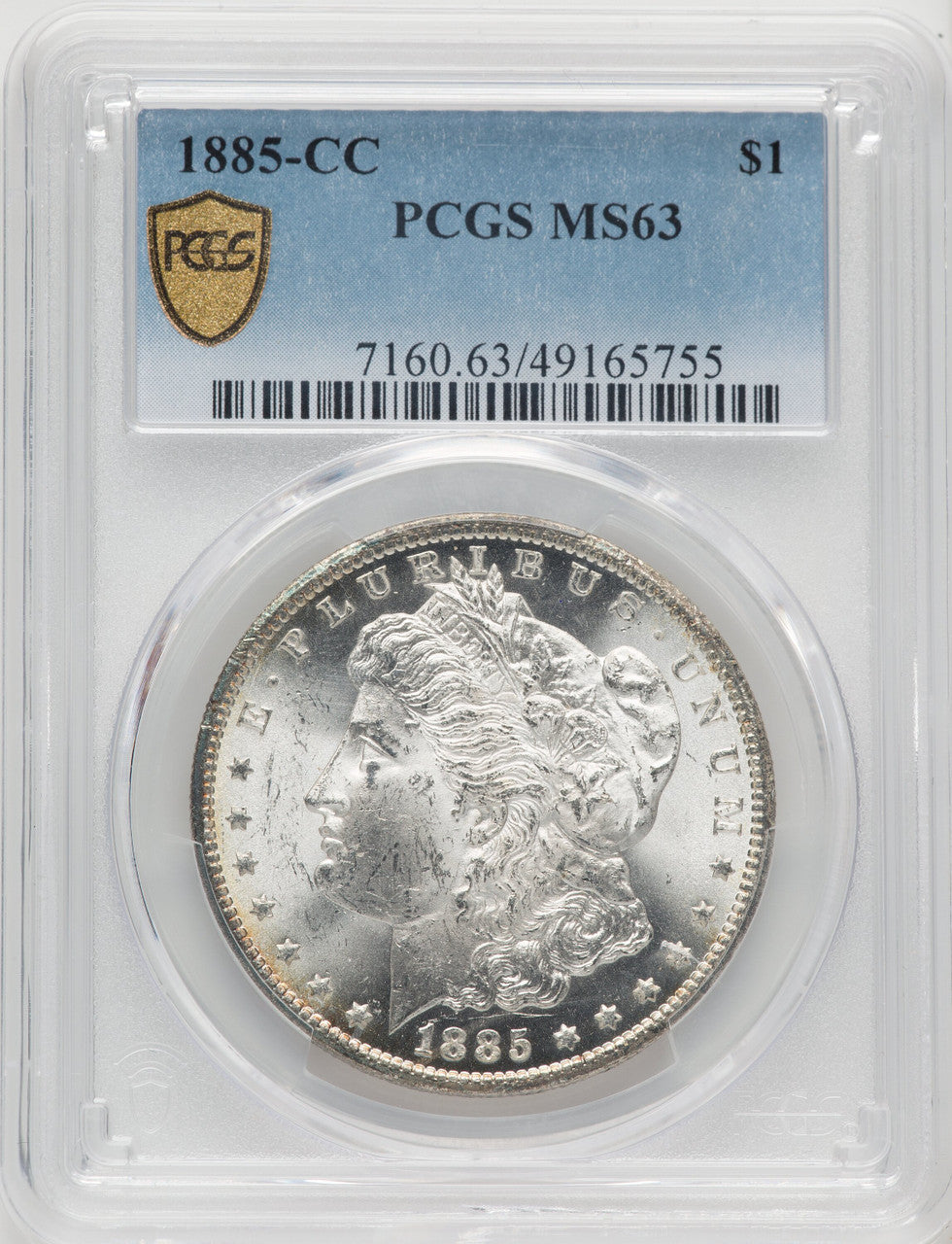 1885-CC Morgan Dollar PCGS MS63