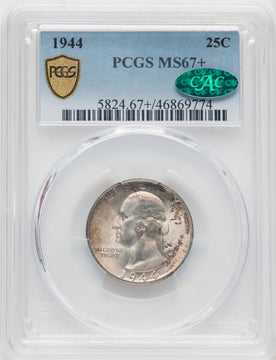 1944 25C CAC Washington Quarter PCGS MS67+ (770391001)