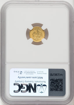 1849 G$1 Closed Wreath Gold Dollar NGC MS61