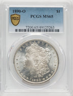 1890-O Morgan Dollar PCGS MS65