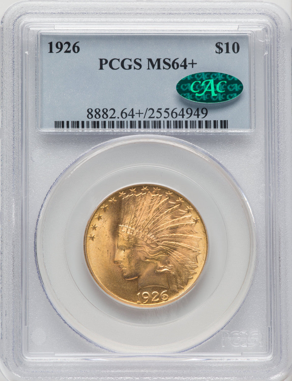 1926 $10 CAC Indian Eagle PCGS MS64+