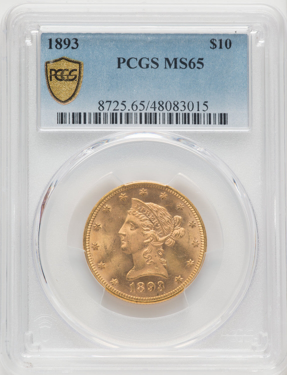 1893 $10 Liberty Eagle PCGS MS65