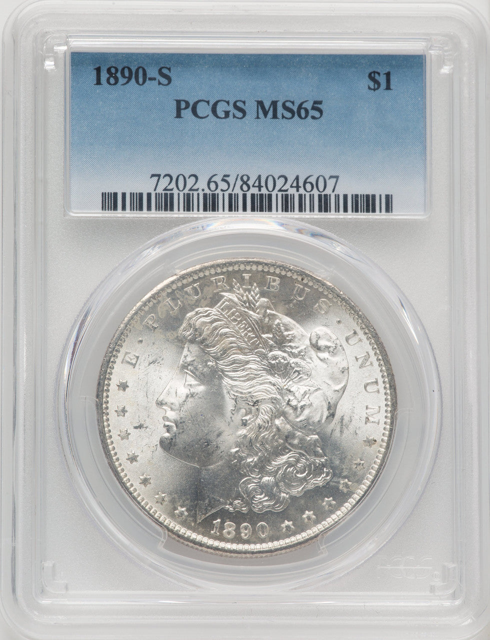 1890-S Morgan Dollar PCGS MS65