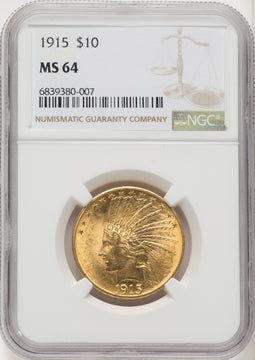 1915 $10 Indian Eagle NGC MS64 (519743007)