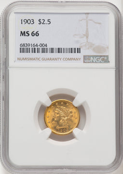 1903 $2.50 Liberty Quarter Eagle NGC MS66 (519743053)