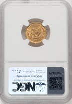 1856 $2.50 Liberty Quarter Eagle NGC MS63
