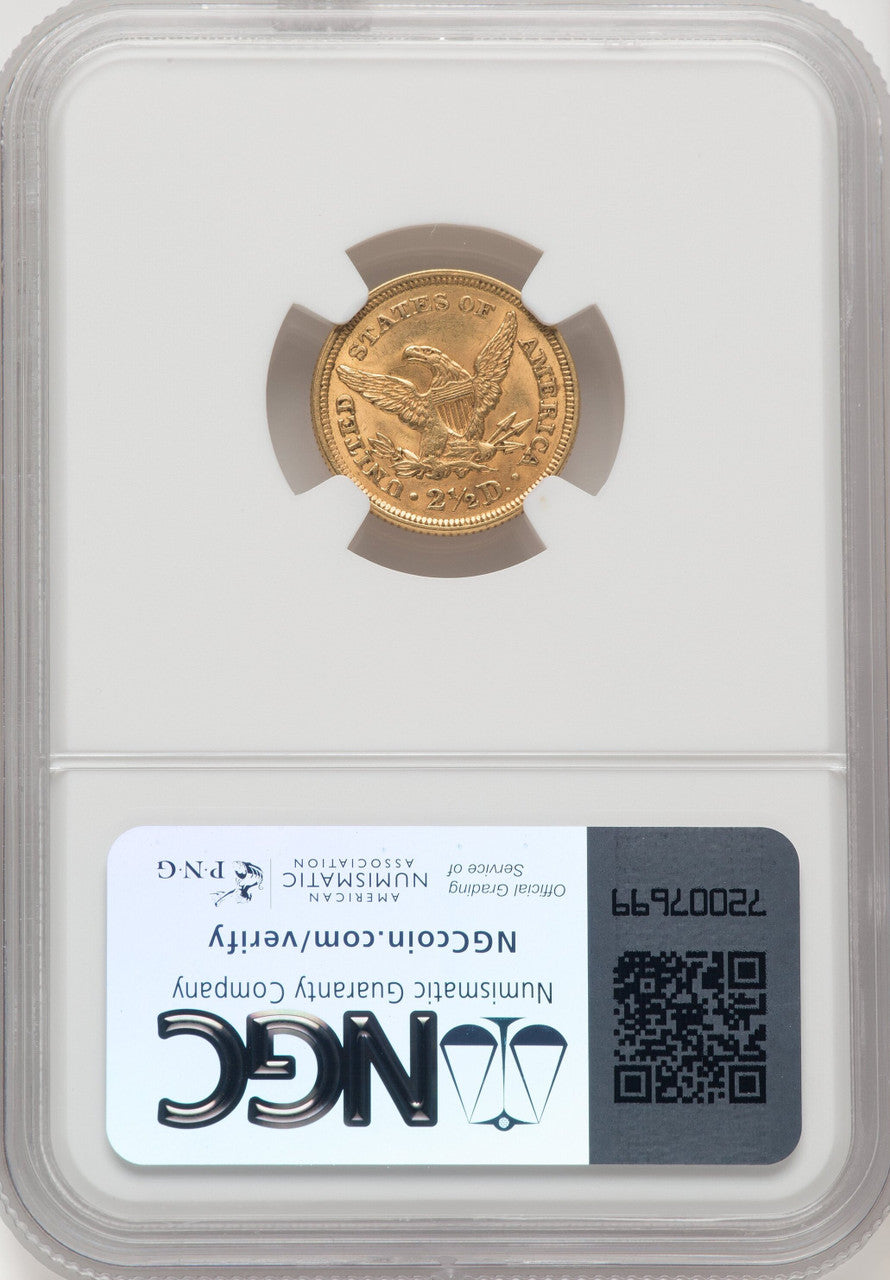 1856 $2.50 Liberty Quarter Eagle NGC MS63