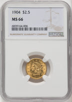 1904 $2.50 Liberty Quarter Eagle NGC MS66 (519743052)
