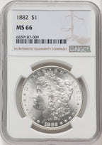 1882 Morgan Dollar NGC MS66