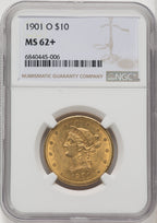 1901-O $10 Liberty Eagle NGC MS62+