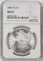 1884-CC Morgan Dollar NGC MS67 (519743039)
