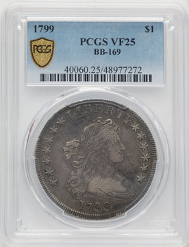 1799 $1 B-21 BB-169 Early Dollar PCGS VF25