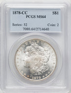 1878-CC Morgan Dollar PCGS MS64