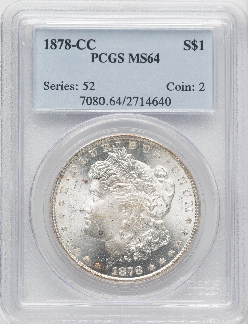 1878-CC Morgan Dollar PCGS MS64