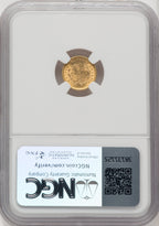 1853 G$1 Gold Dollar NGC MS66+