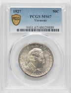 1927 50C Vermont Commemorative Silver PCGS MS67 (770254051)