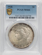1926 Peace Dollar PCGS MS66