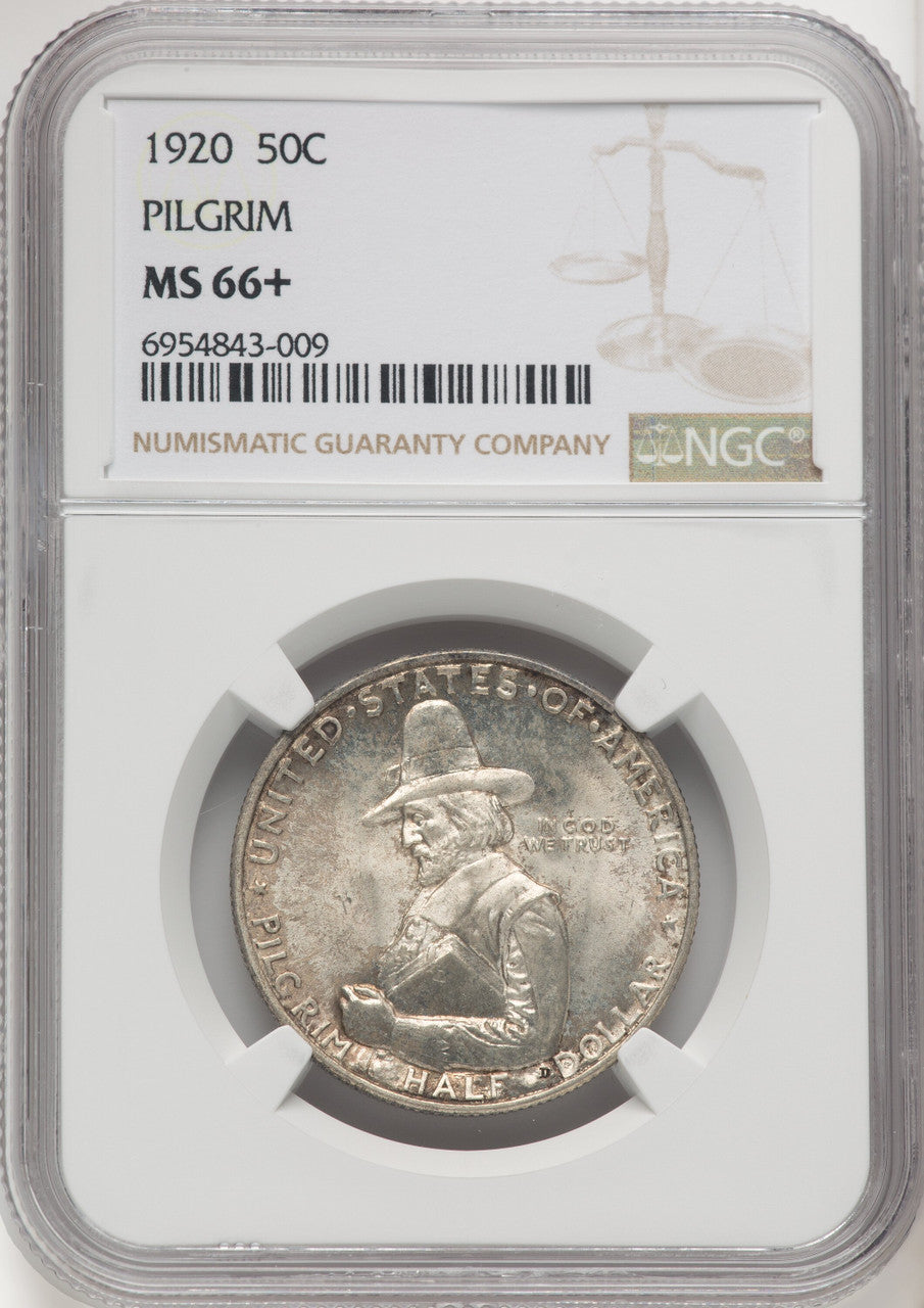 1920 50C Pilgrim Commemorative Silver NGC MS66+ (770254047)
