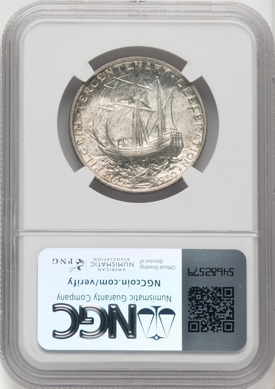 1920 50C Pilgrim Commemorative Silver NGC MS66+ (770254047)