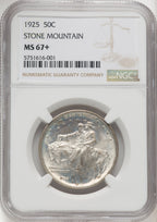 1925 50C Stone Mountain Commemorative Silver NGC MS67+ (770254048)