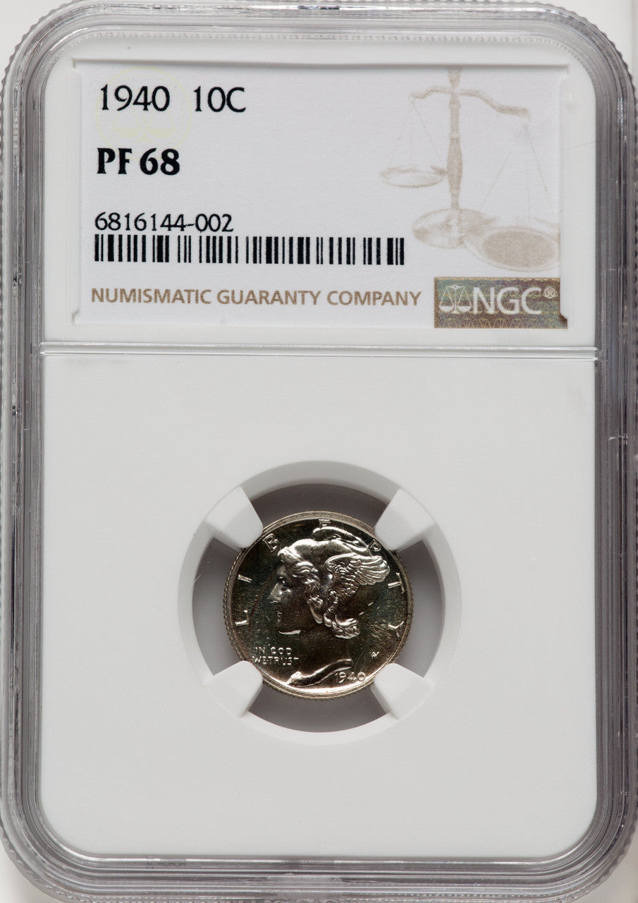 1940 10C Proof Mercury Dime NGC PR68 (770254007)