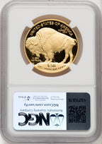 2022-W G$50 Gold Buffalo DCAM Brown Label NGC PF70