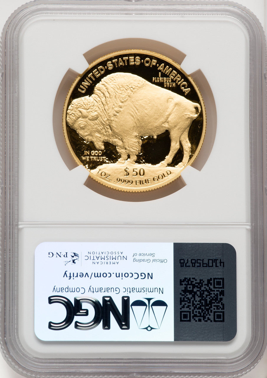 2022-W G$50 Gold Buffalo DCAM Brown Label NGC PF70