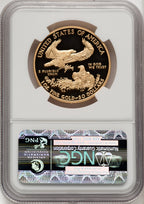 2011-W $50 One-Ounce Gold Eagle 25th Anniversary First Strike ER Blue NGC PF70