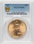 1927 $20 Saint-Gaudens Double Eagle PCGS MS66