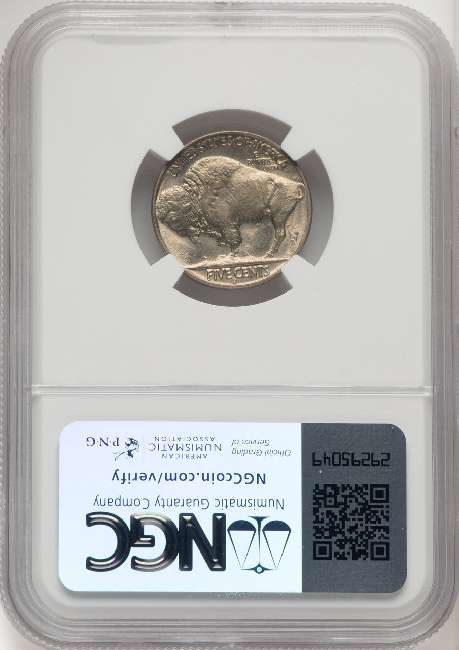 1937-D 5C Three-Legged FS-901 Buffalo Nickel NGC MS64 (910471013)