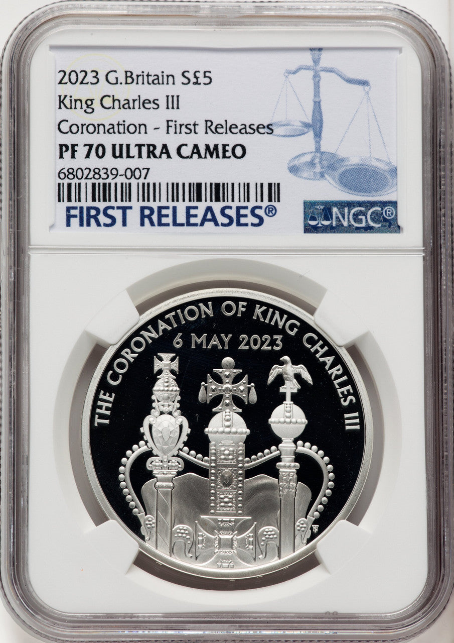 2023 G. Britain Silver King Charles III Coronation NGC PF70UCAM