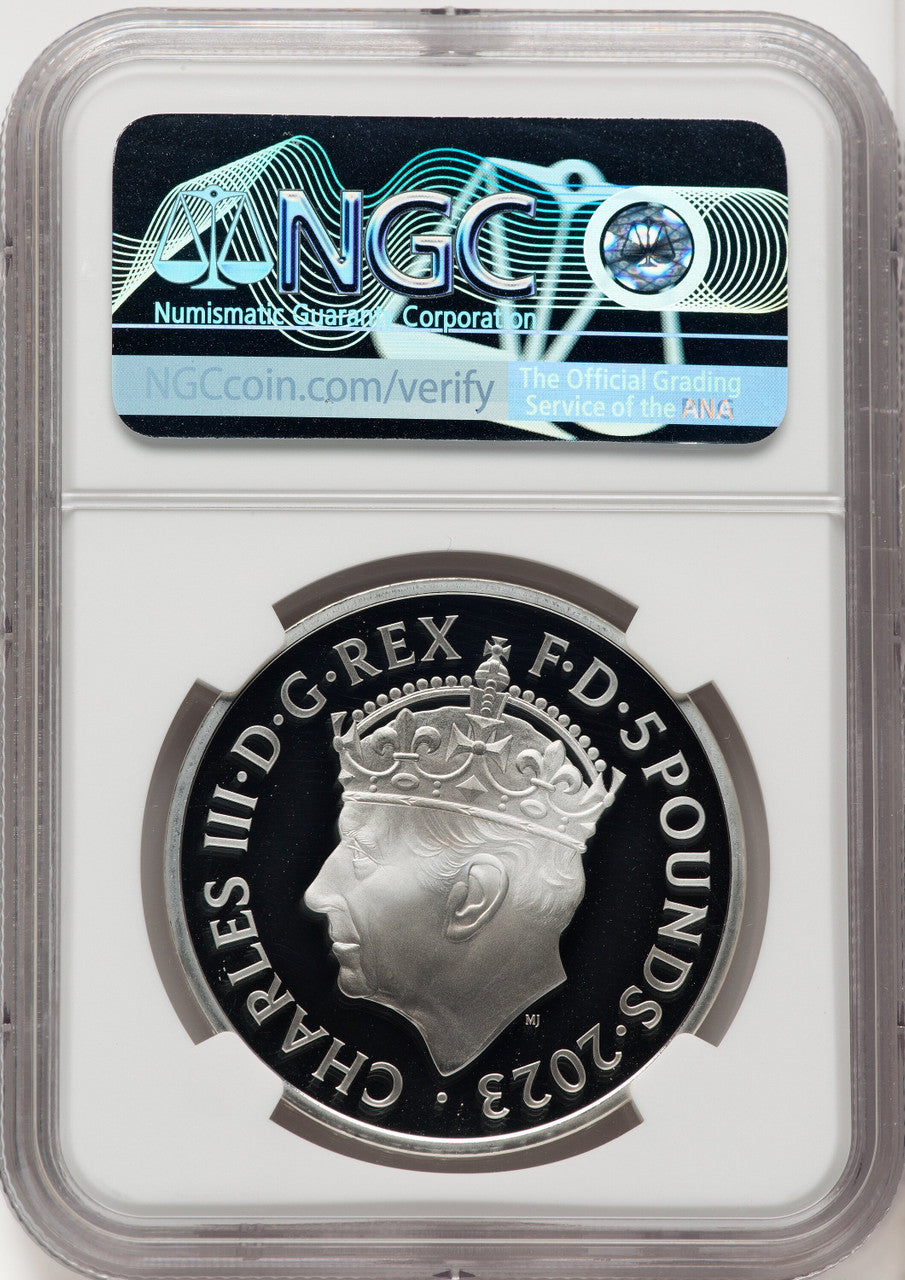 2023 G. Britain Silver King Charles III Coronation NGC PF70UCAM