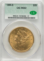 1895-S $20 Liberty Double Eagle CACG MS62