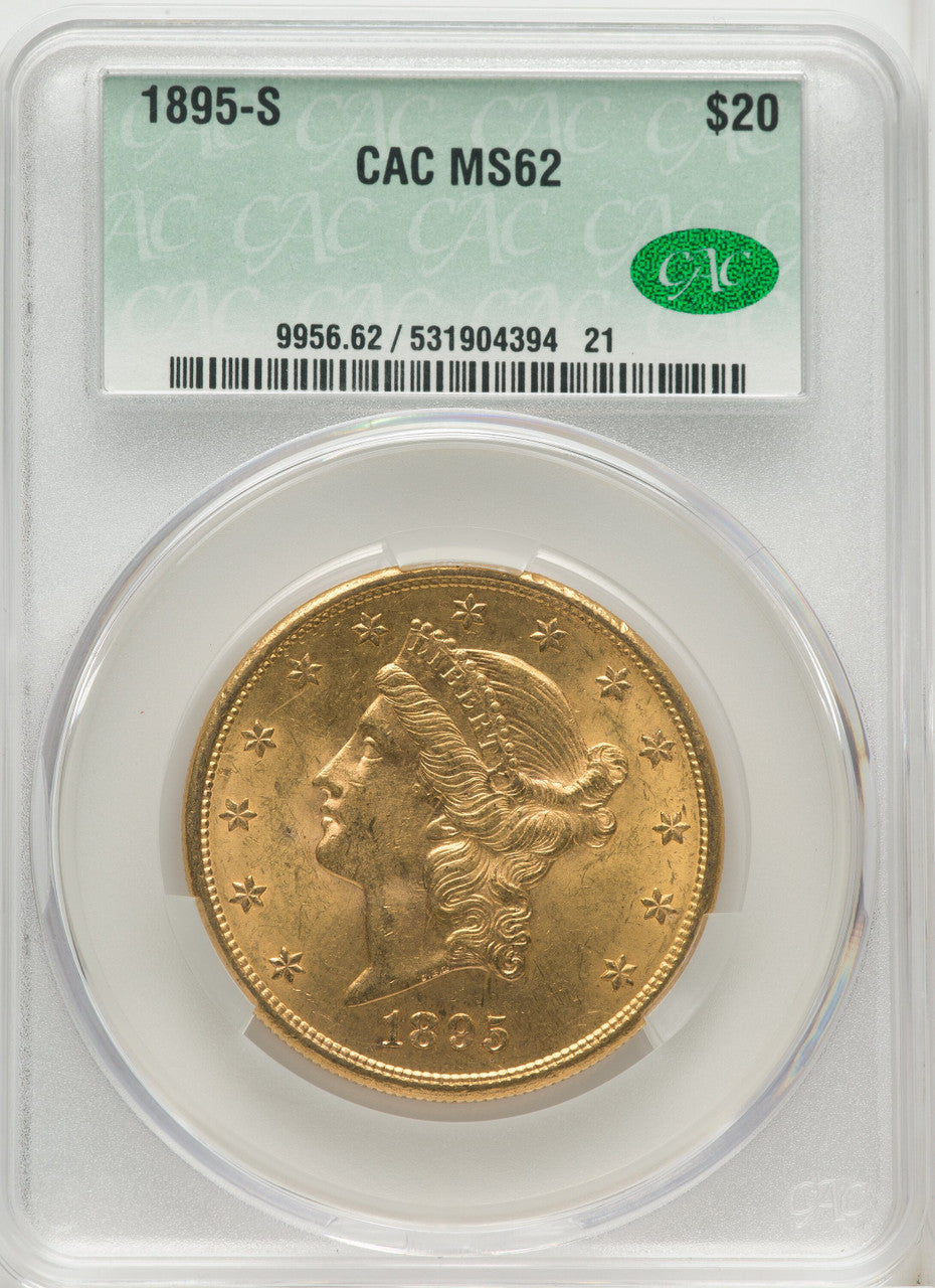 1895-S $20 Liberty Double Eagle CACG MS62