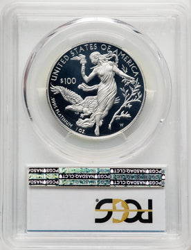 2016-W $100 One-Ounce Platinum Eagle First Strike Blue Gradient PCGS PR70